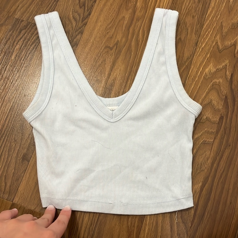 Light blue crop top